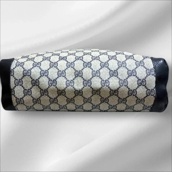 Gucci Vintage Supreme GG Monogram Coated Canvas Tote Bag – Red & Blue Web Straps - Picture 9 of 12